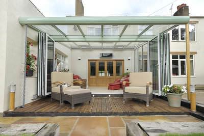 Ultraframe Veranda in Sage Green