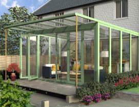 Green veranda glazed extensions